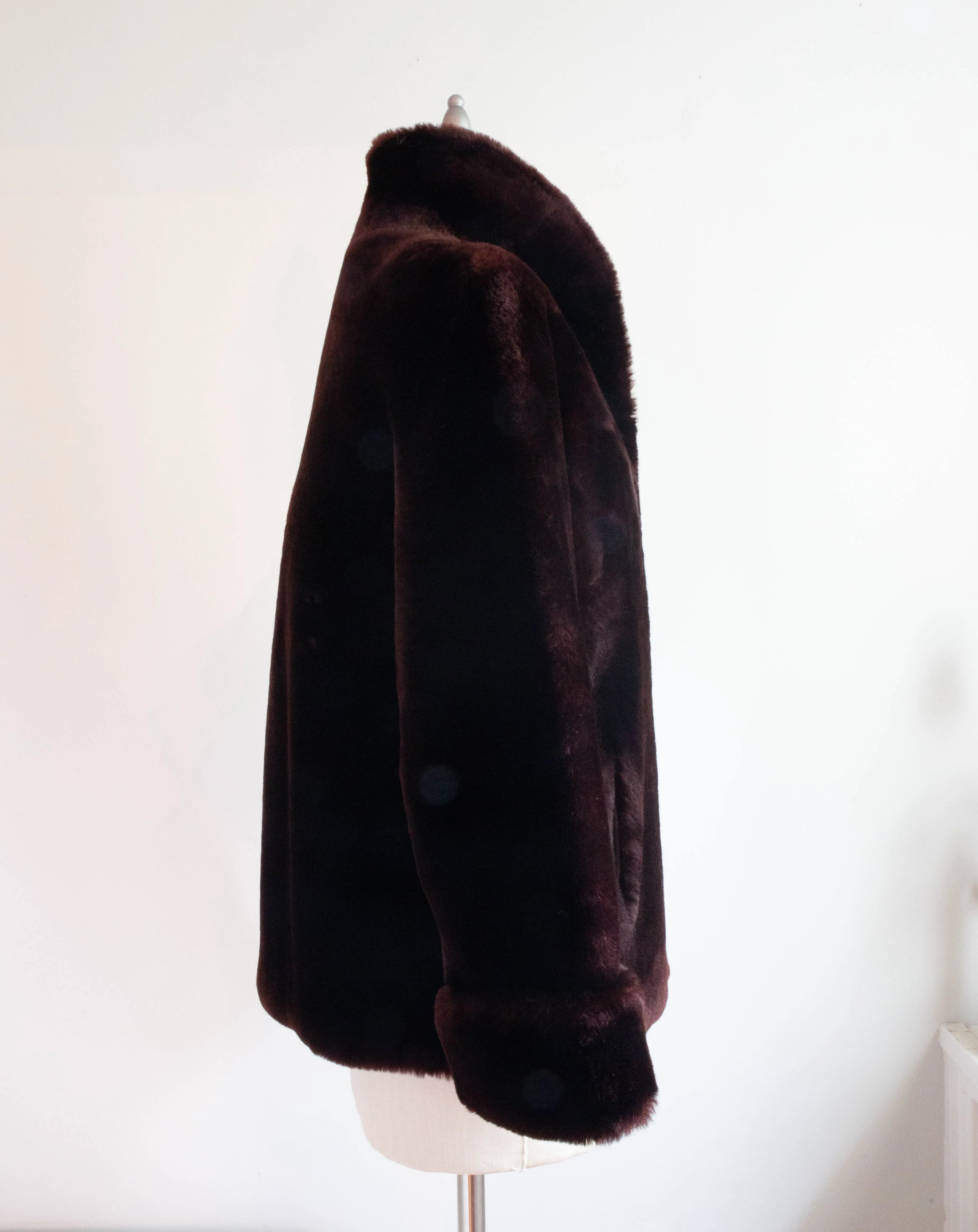 1940's Mahogany Mouton Fur "Chubby" Jacket / SM