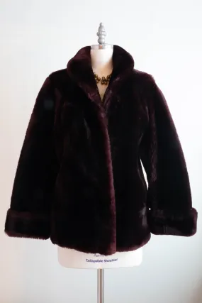 1940's Mahogany Mouton Fur "Chubby" Jacket / SM