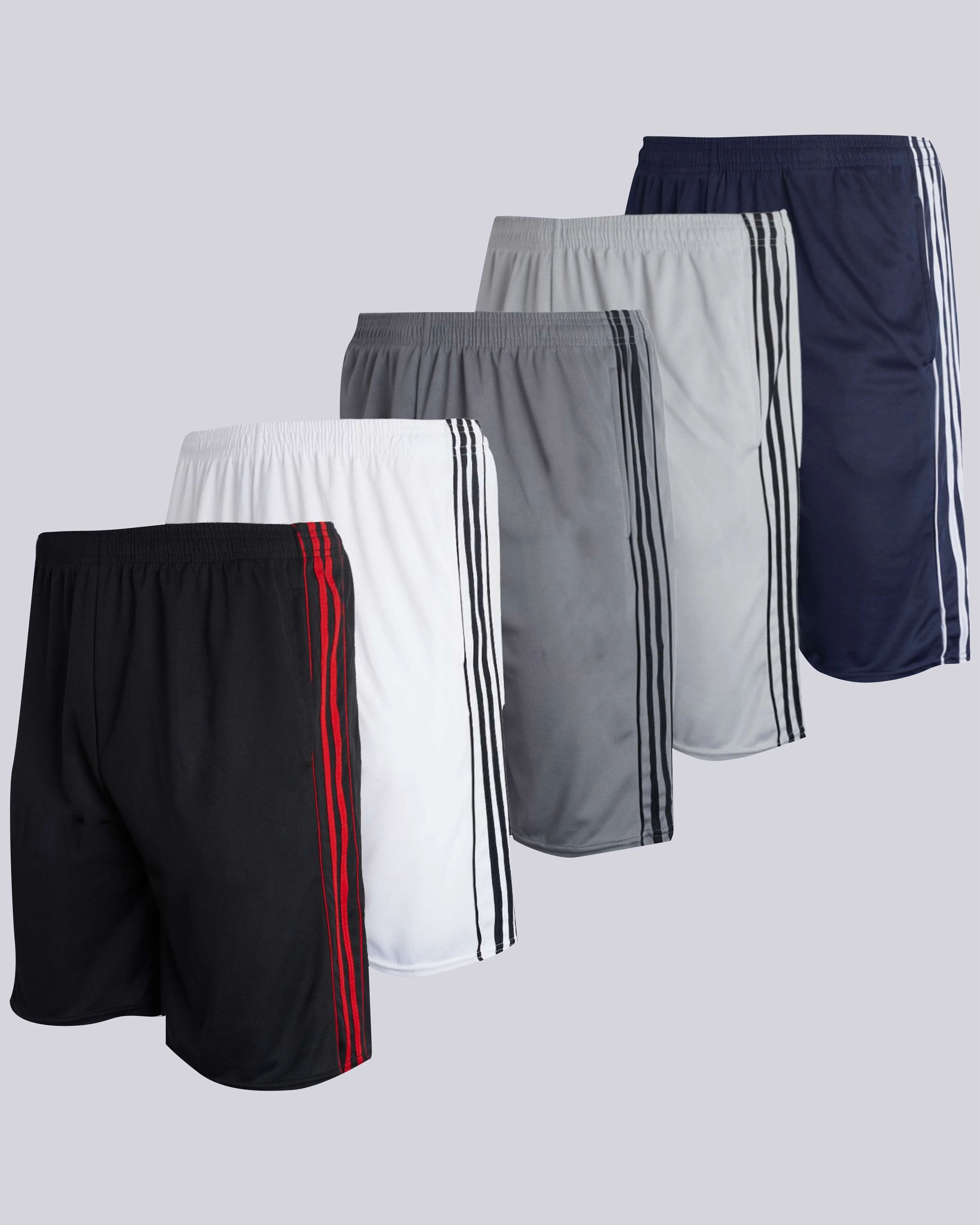 3 Pack: Men's Mesh Athletic Gym Shorts