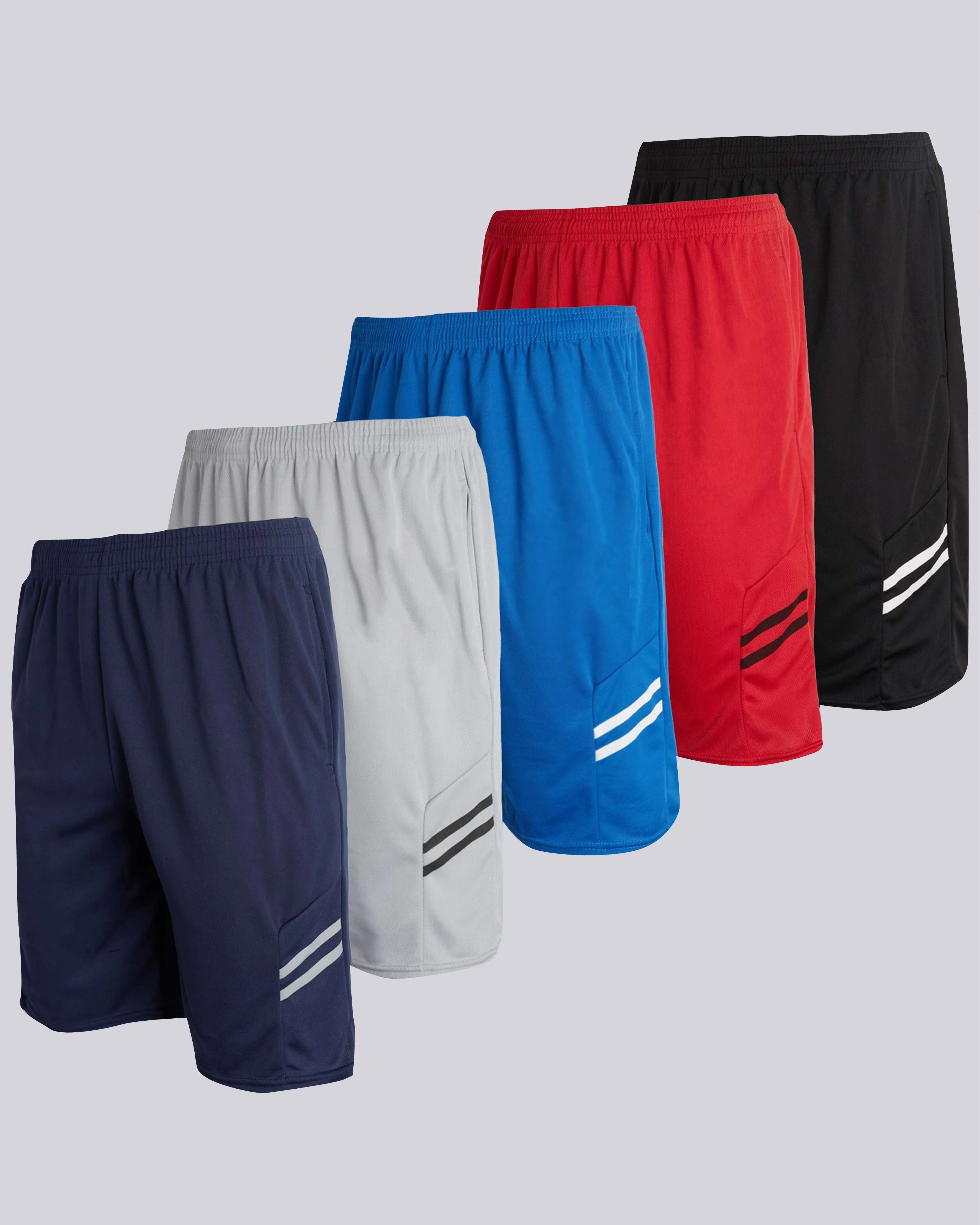 3 Pack: Men's Mesh Athletic Gym Shorts