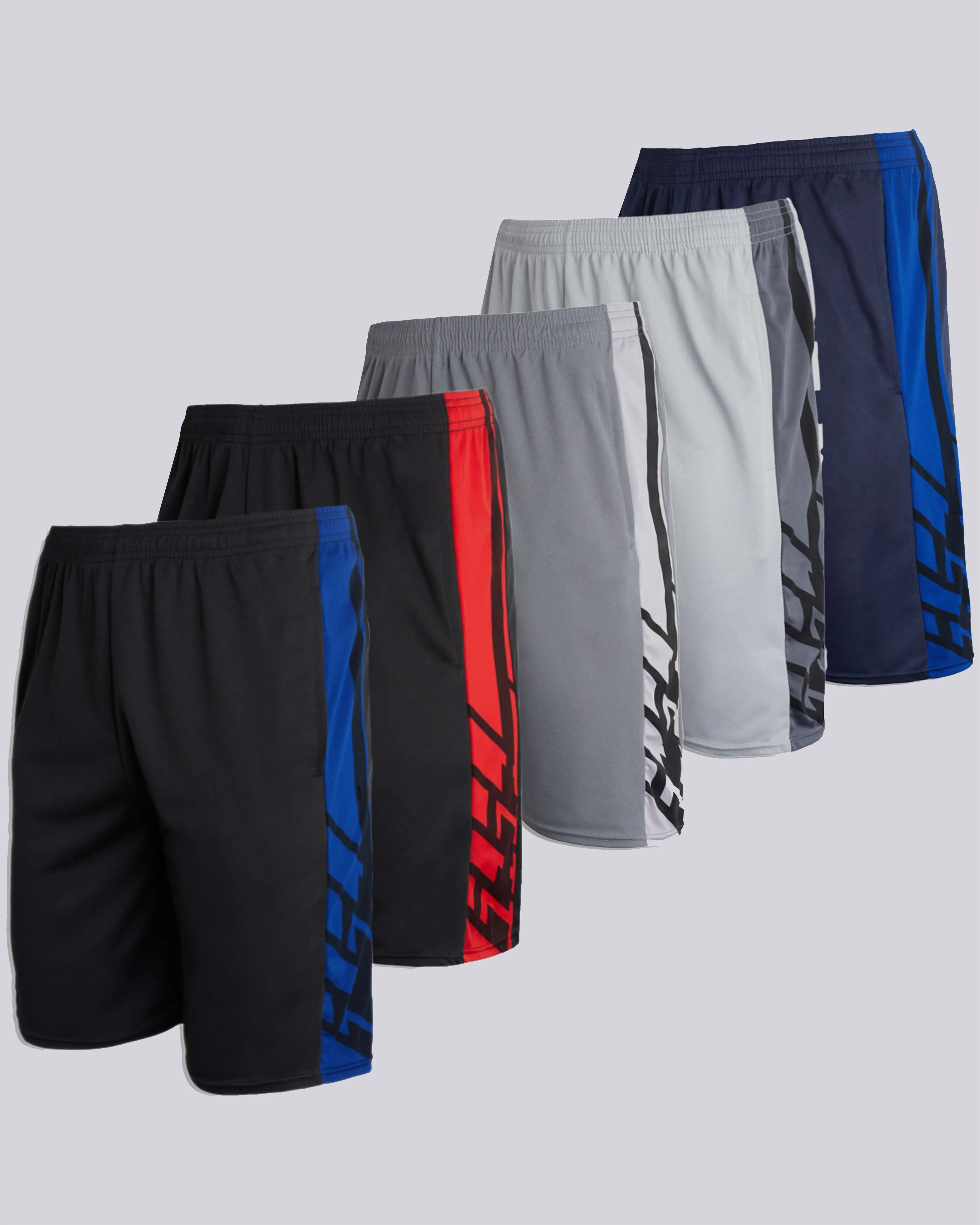 3 Pack: Men's Mesh Athletic Gym Shorts