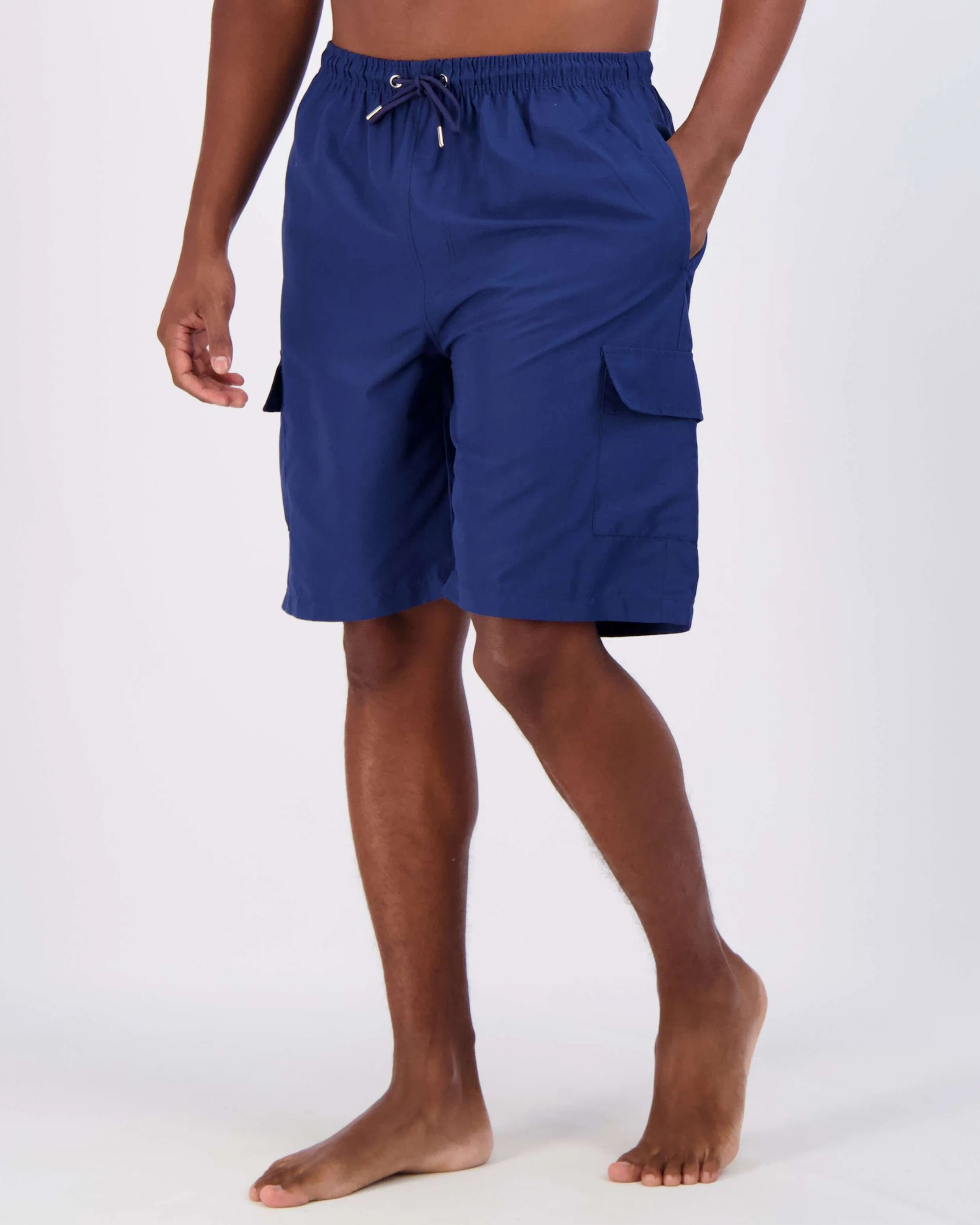 3 Pack: Men's Swim Trunks with Cargo Pockets (Available In Big & Tall)