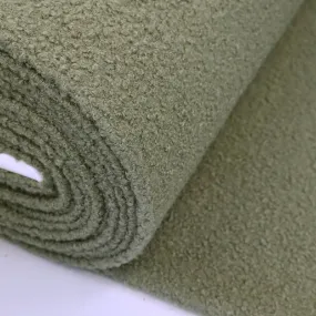 70CM REMNANT Boucle Coating Fabric - Moss Green