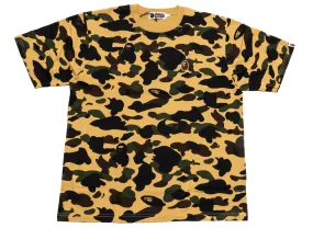 A Bathing Ape 1st Camo One Point Tee in Yellow