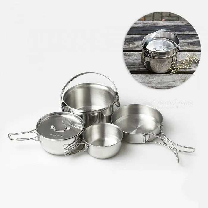 Ace Camp Stainless Steel Cooking Set