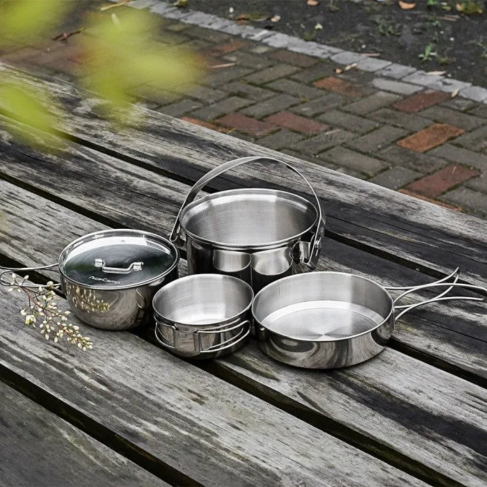 Ace Camp Stainless Steel Cooking Set