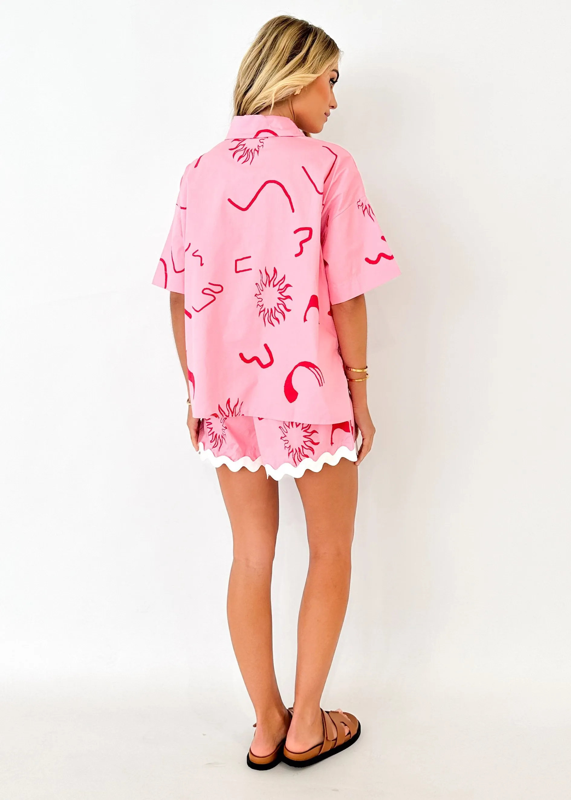 Amerro Shirt - Pink Abstract