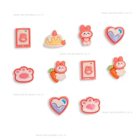 Assorted No Hole Cartoon Beads | 10pcs | C-102