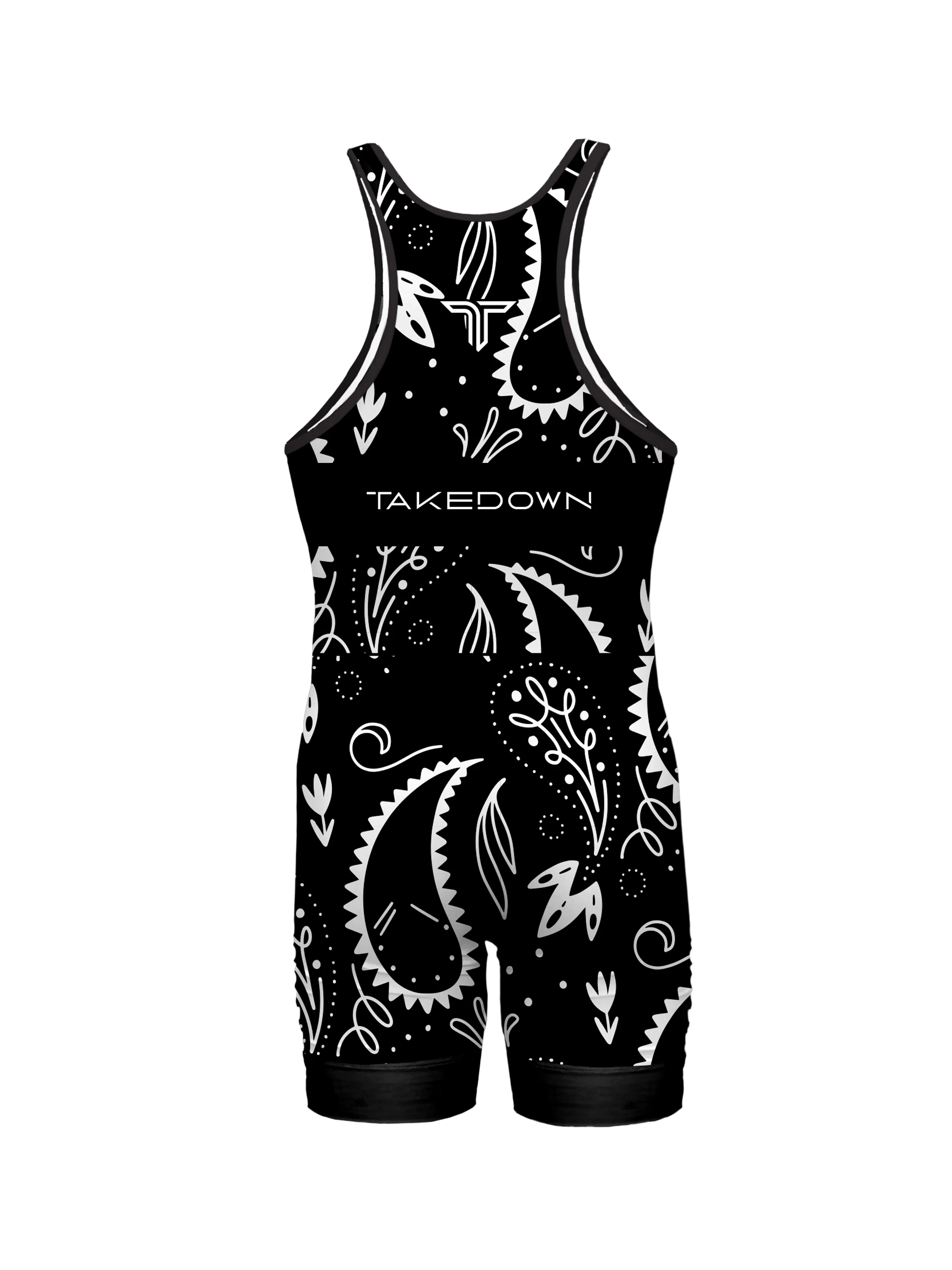 Bandana Wrestling Singlet - Black