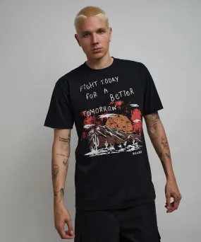 Better Tomorrow Embroidered Short Sleeve Tee - Black