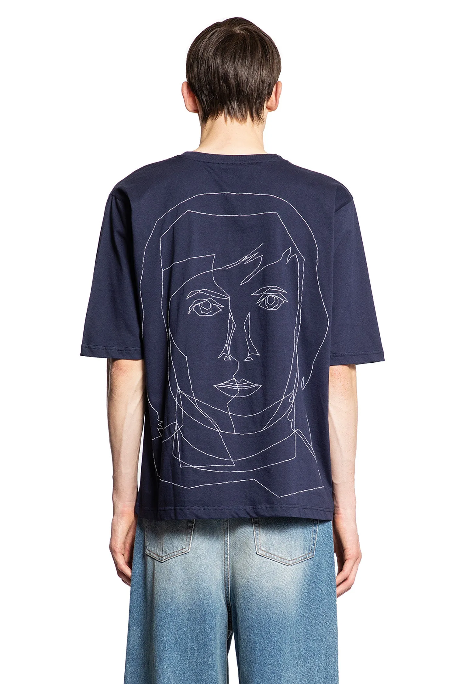 BLESS MAN BLUE T-SHIRTS & TANK TOPS