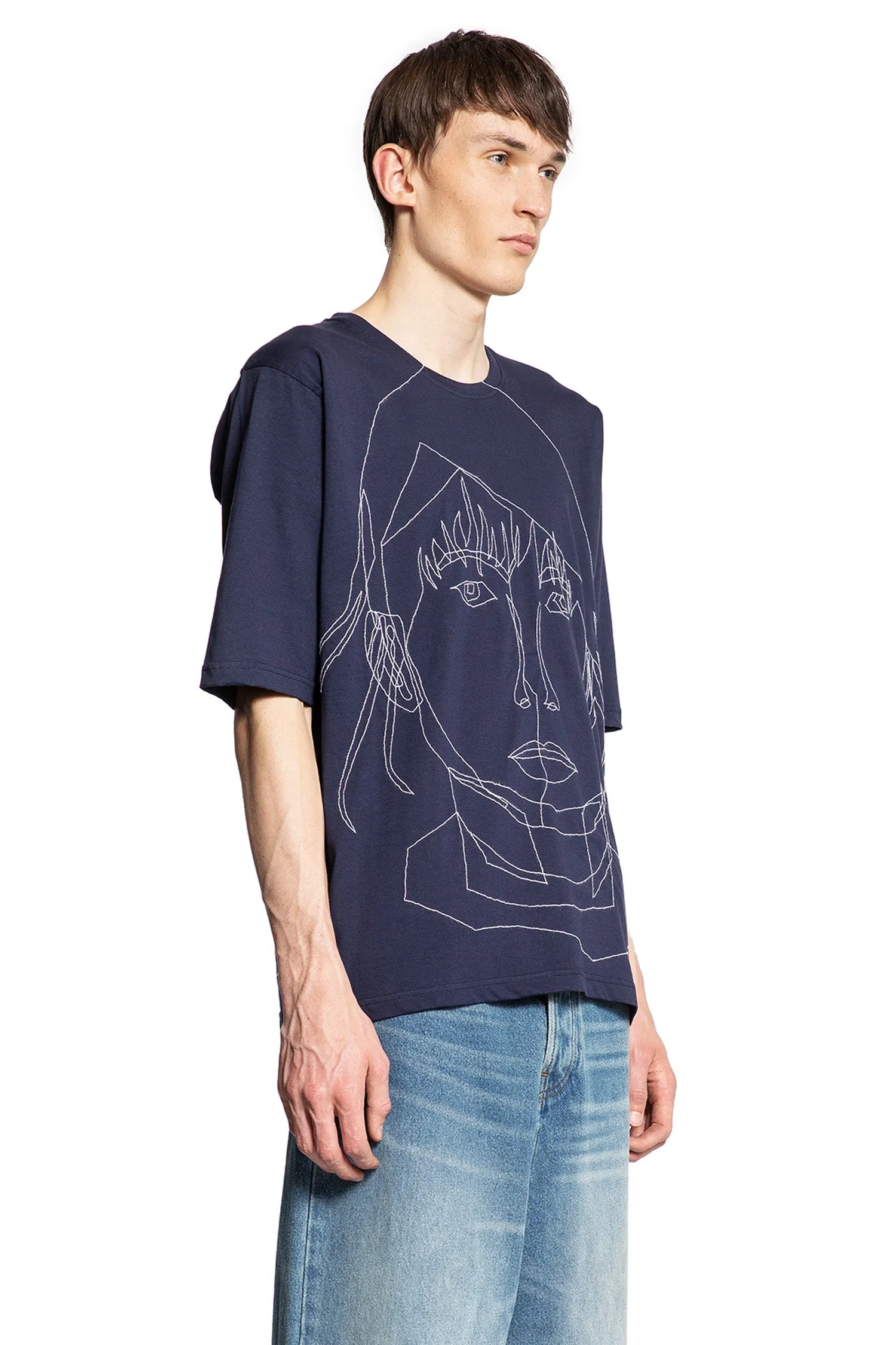 BLESS MAN BLUE T-SHIRTS & TANK TOPS