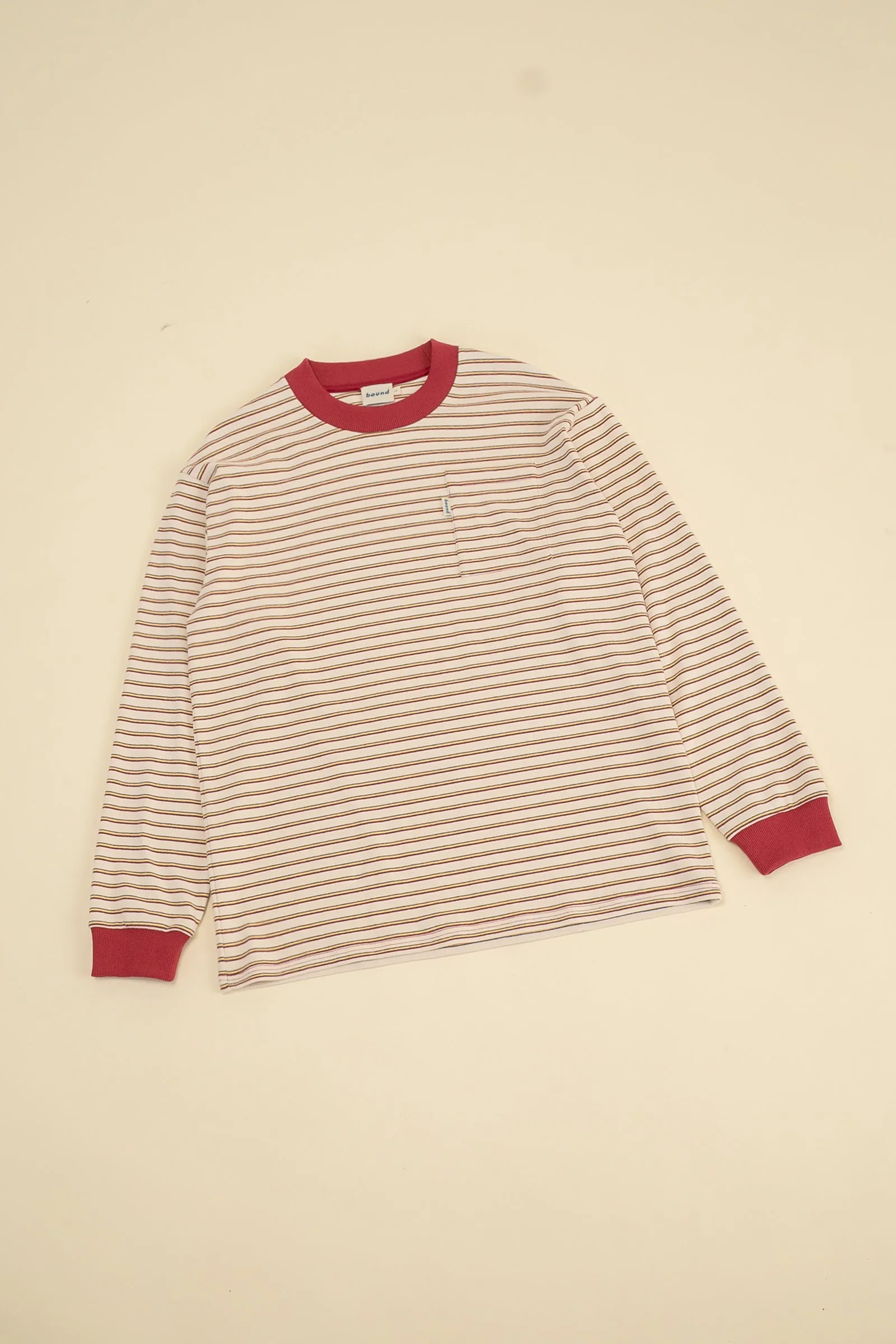 bound Cream Stripe Longsleeve Tee