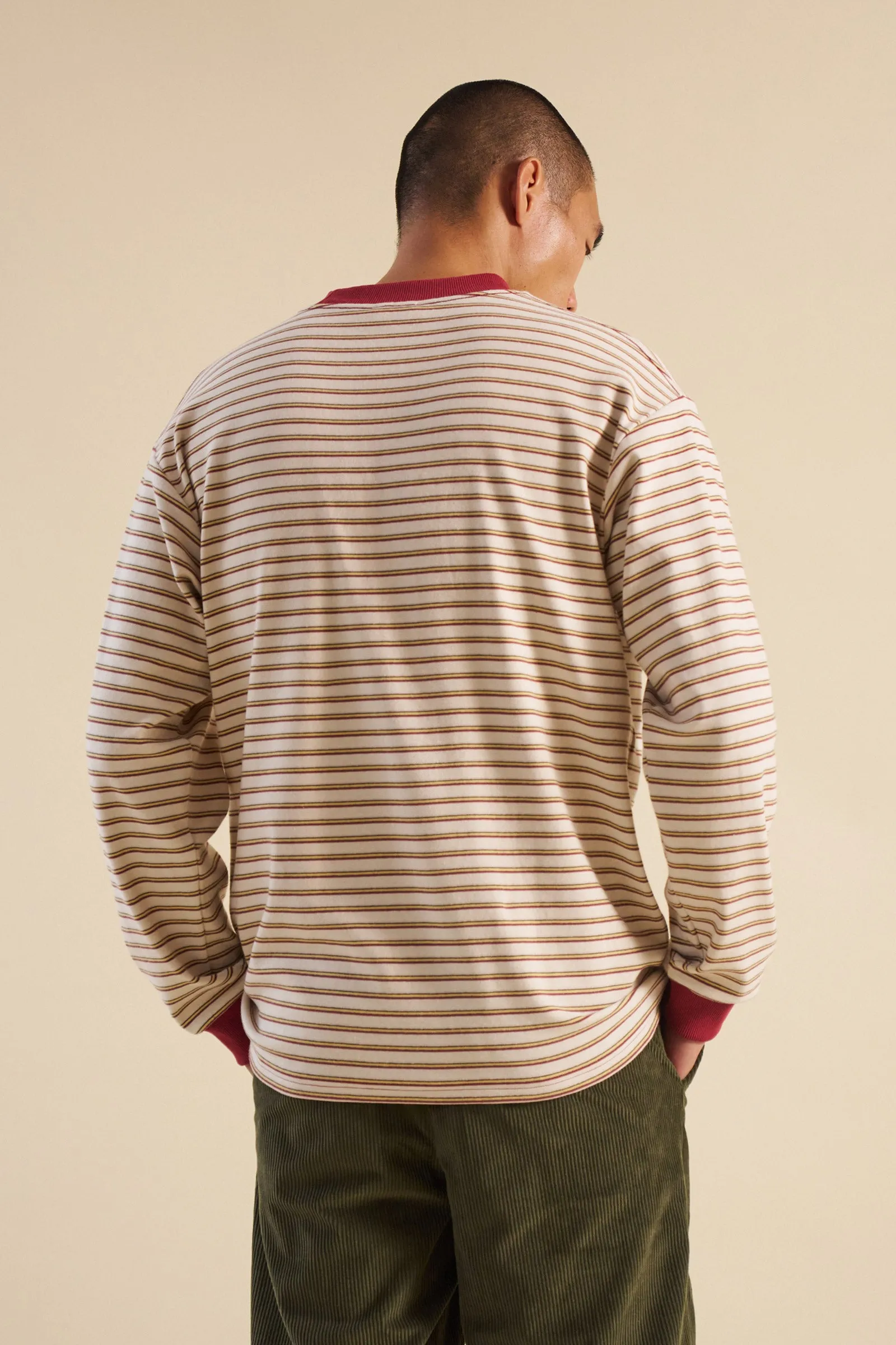 bound Cream Stripe Longsleeve Tee