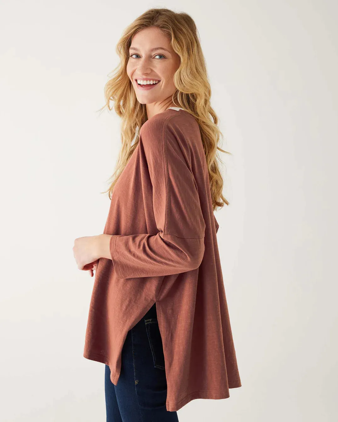Catalina Slub Tee in Autumn Leaf