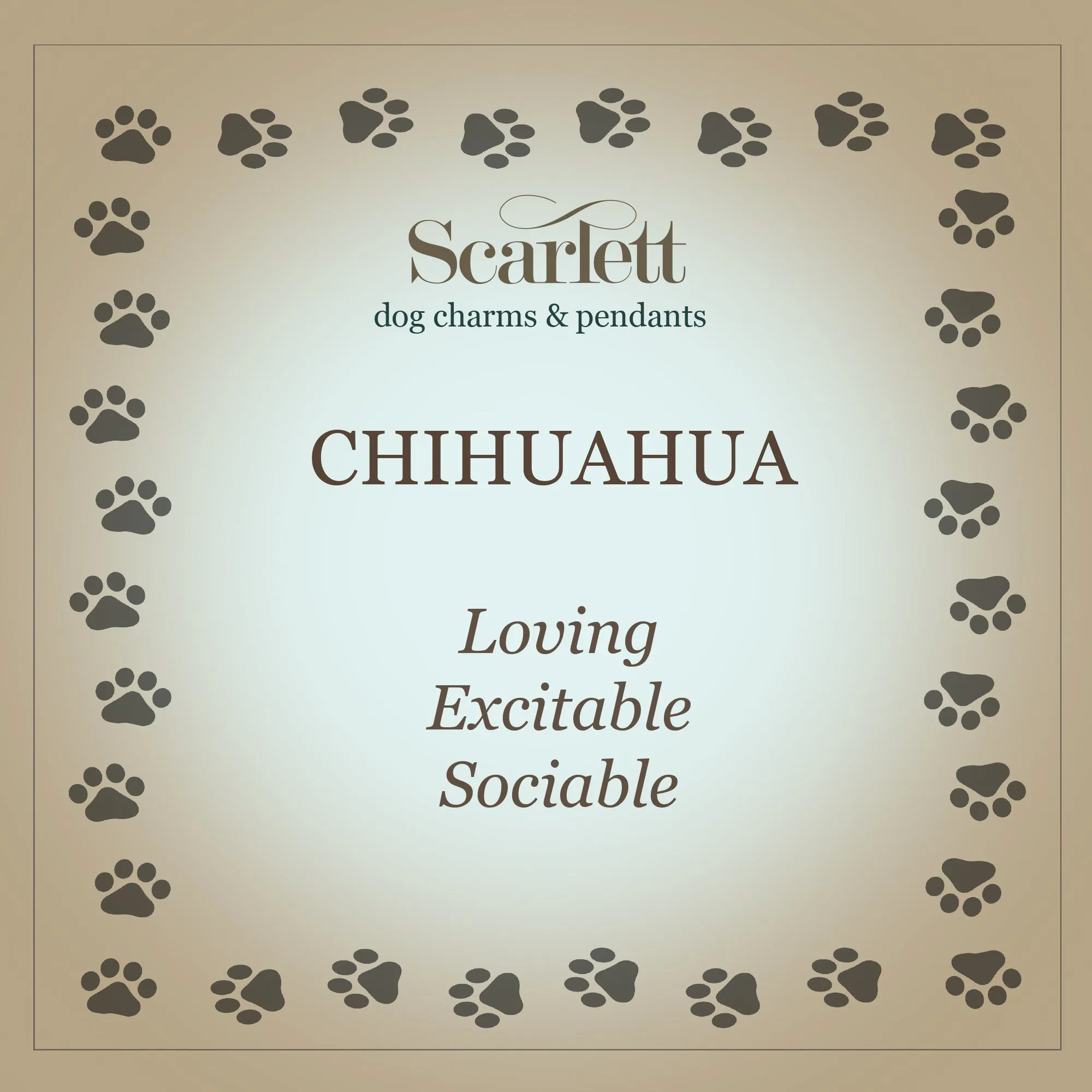 Chihuahua Silver Dog Charm Bracelet