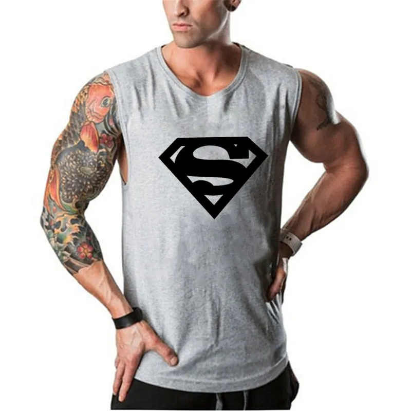 Clothing men's Gym Tank Tops Summer Cotton Slim Fit shirts Bodybuilding Sleeveless Undershirt Fitness tops tees
