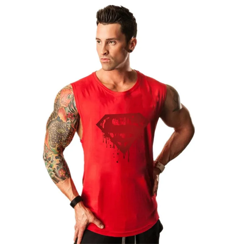 Clothing men's Gym Tank Tops Summer Cotton Slim Fit shirts Bodybuilding Sleeveless Undershirt Fitness tops tees