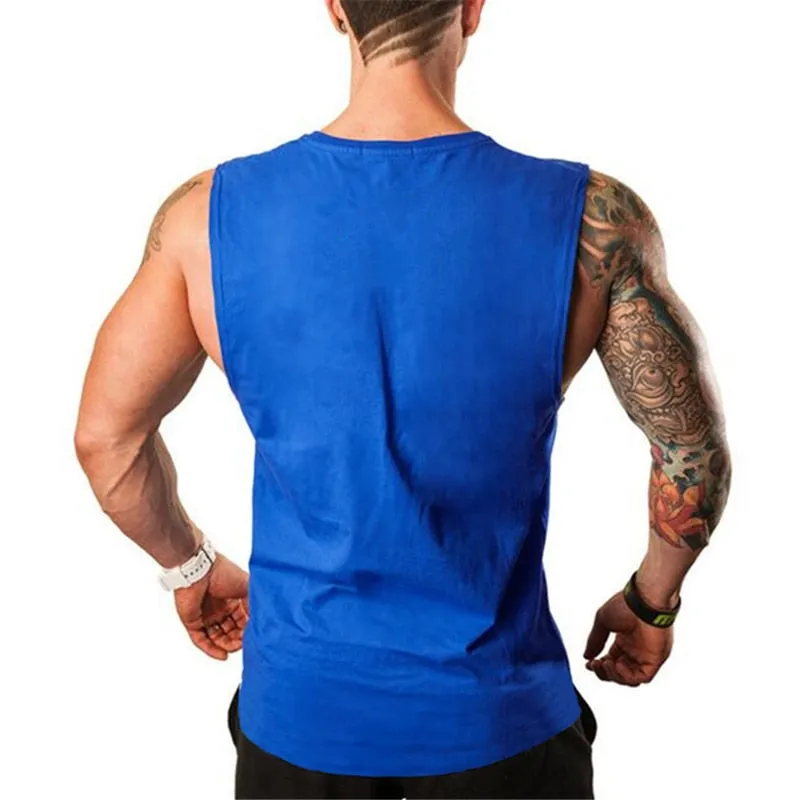 Clothing men's Gym Tank Tops Summer Cotton Slim Fit shirts Bodybuilding Sleeveless Undershirt Fitness tops tees