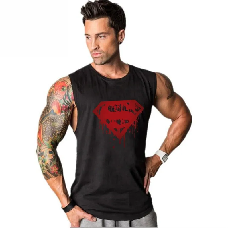 Clothing men's Gym Tank Tops Summer Cotton Slim Fit shirts Bodybuilding Sleeveless Undershirt Fitness tops tees