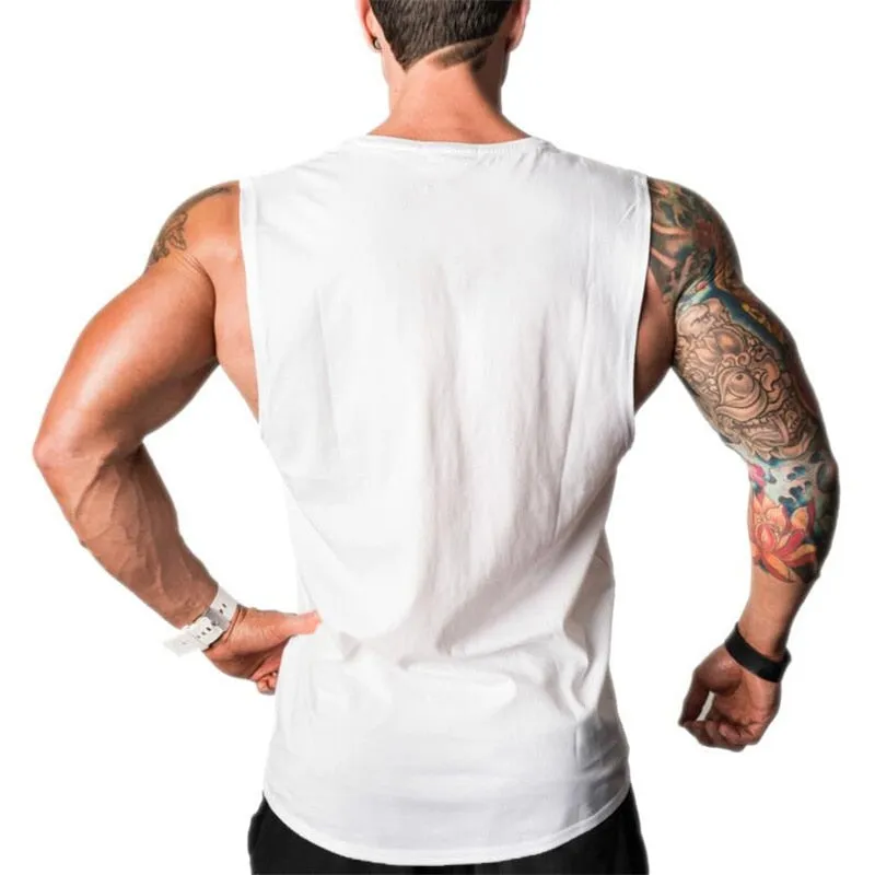 Clothing men's Gym Tank Tops Summer Cotton Slim Fit shirts Bodybuilding Sleeveless Undershirt Fitness tops tees
