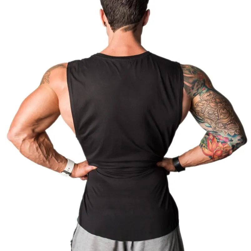 Clothing men's Gym Tank Tops Summer Cotton Slim Fit shirts Bodybuilding Sleeveless Undershirt Fitness tops tees