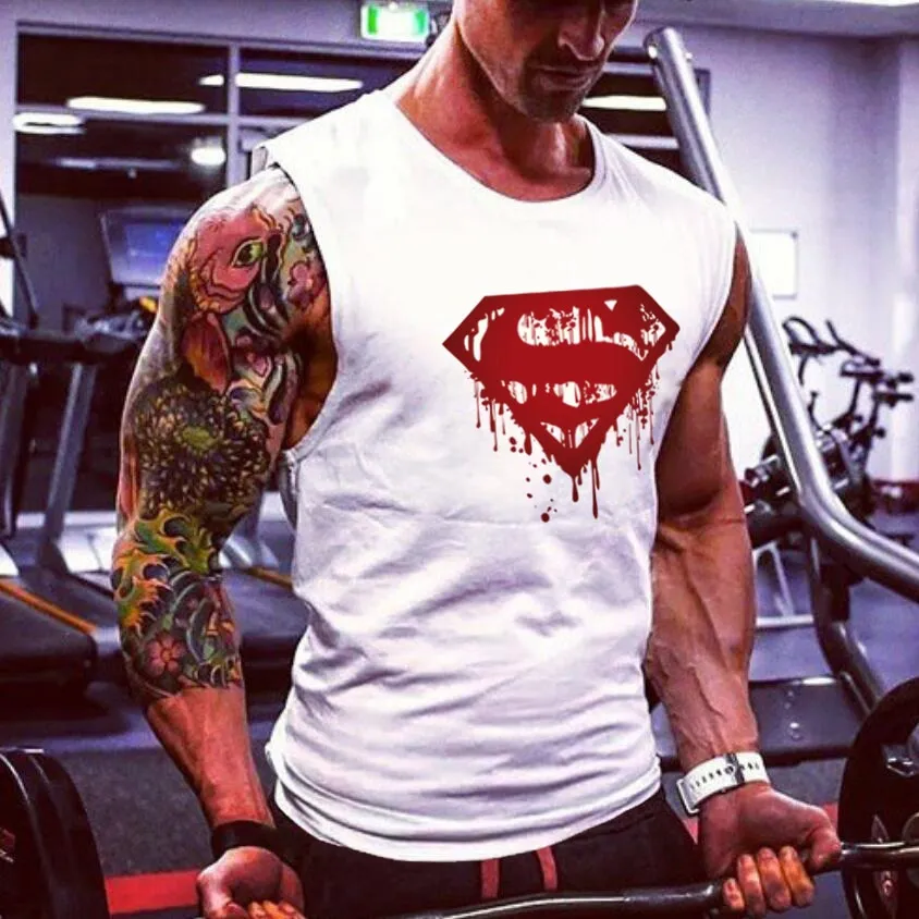 Clothing men's Gym Tank Tops Summer Cotton Slim Fit shirts Bodybuilding Sleeveless Undershirt Fitness tops tees