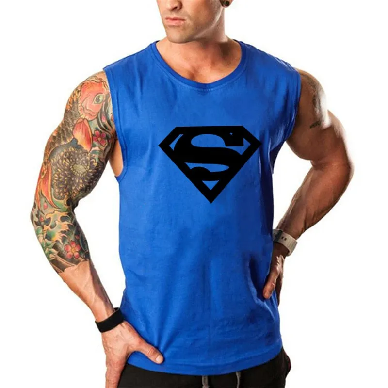 Clothing men's Gym Tank Tops Summer Cotton Slim Fit shirts Bodybuilding Sleeveless Undershirt Fitness tops tees