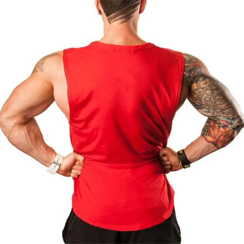 Clothing men's Gym Tank Tops Summer Cotton Slim Fit shirts Bodybuilding Sleeveless Undershirt Fitness tops tees