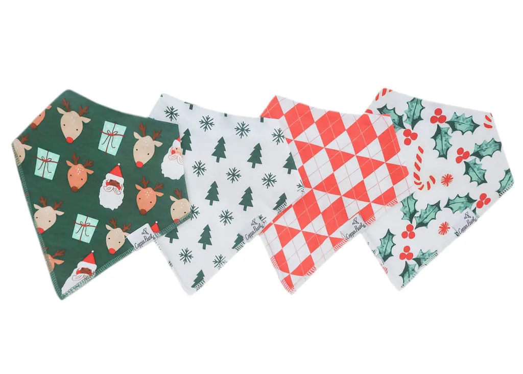 Copper Pearl- Prancer Bandana Bib Set (4 pack)