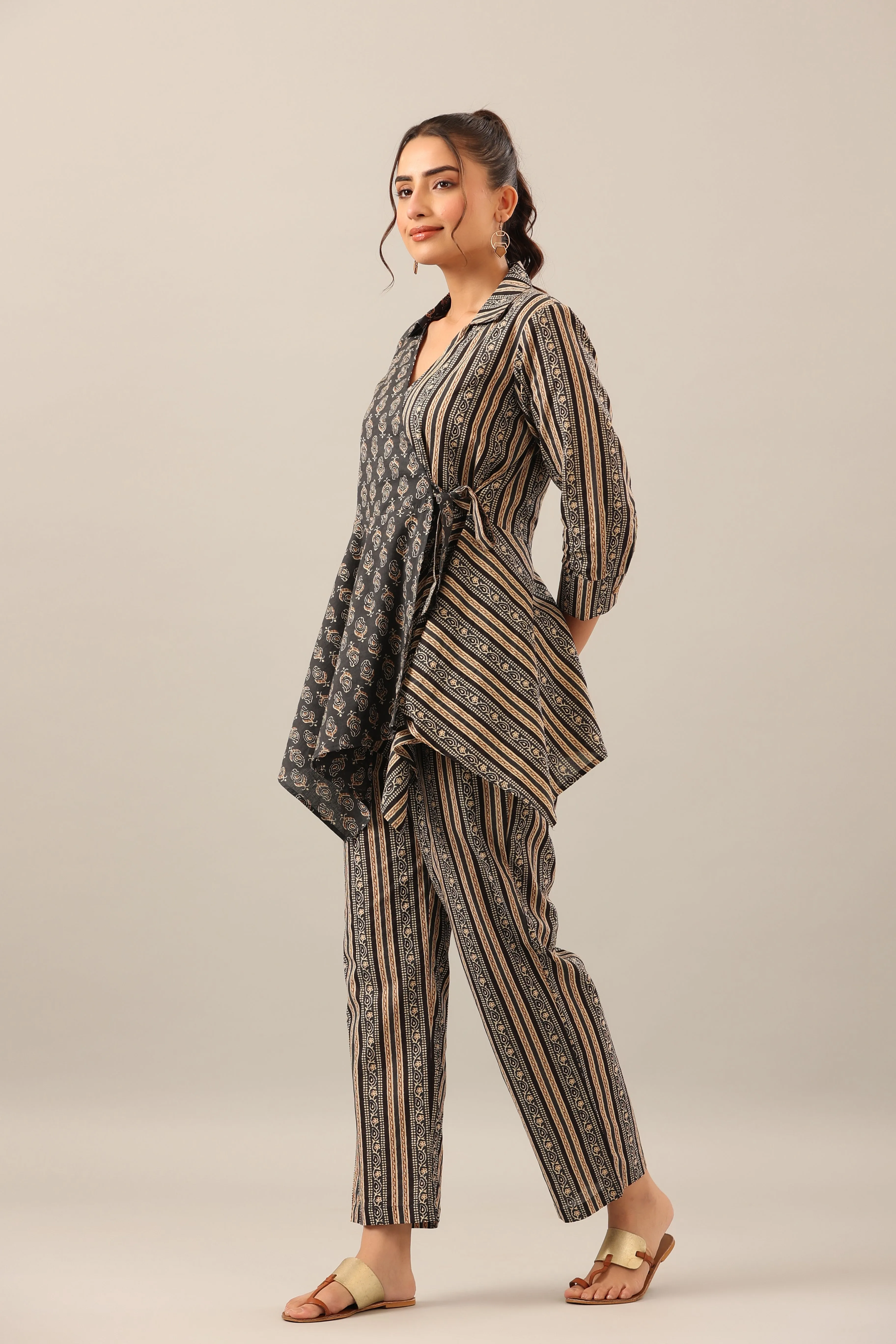 Earthy Cotton Black Co-ord Set