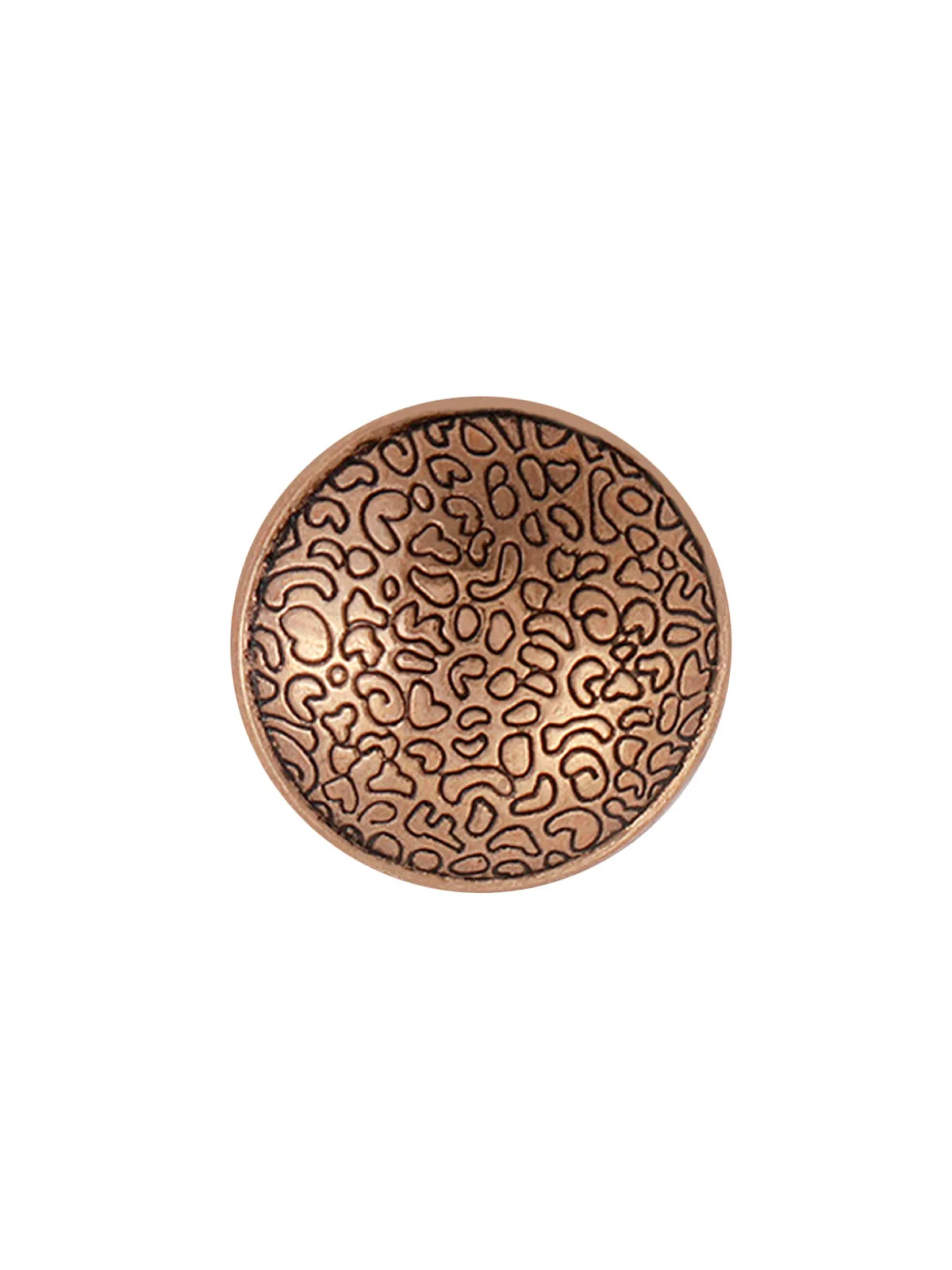 Engraved Design Round Shape Dome Shank Metal Button