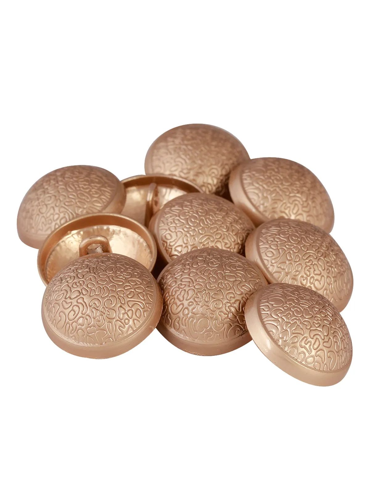 Engraved Design Round Shape Dome Shank Metal Button