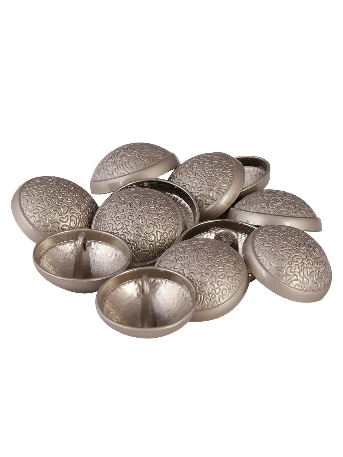 Engraved Design Round Shape Dome Shank Metal Button