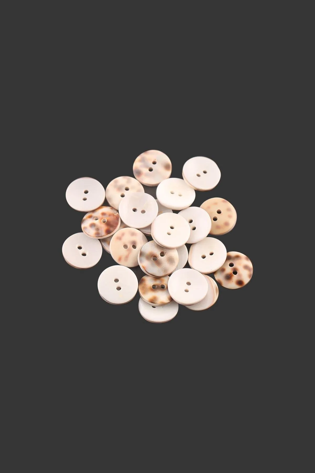 Fancy Round Shape 2-Hole Natural Button
