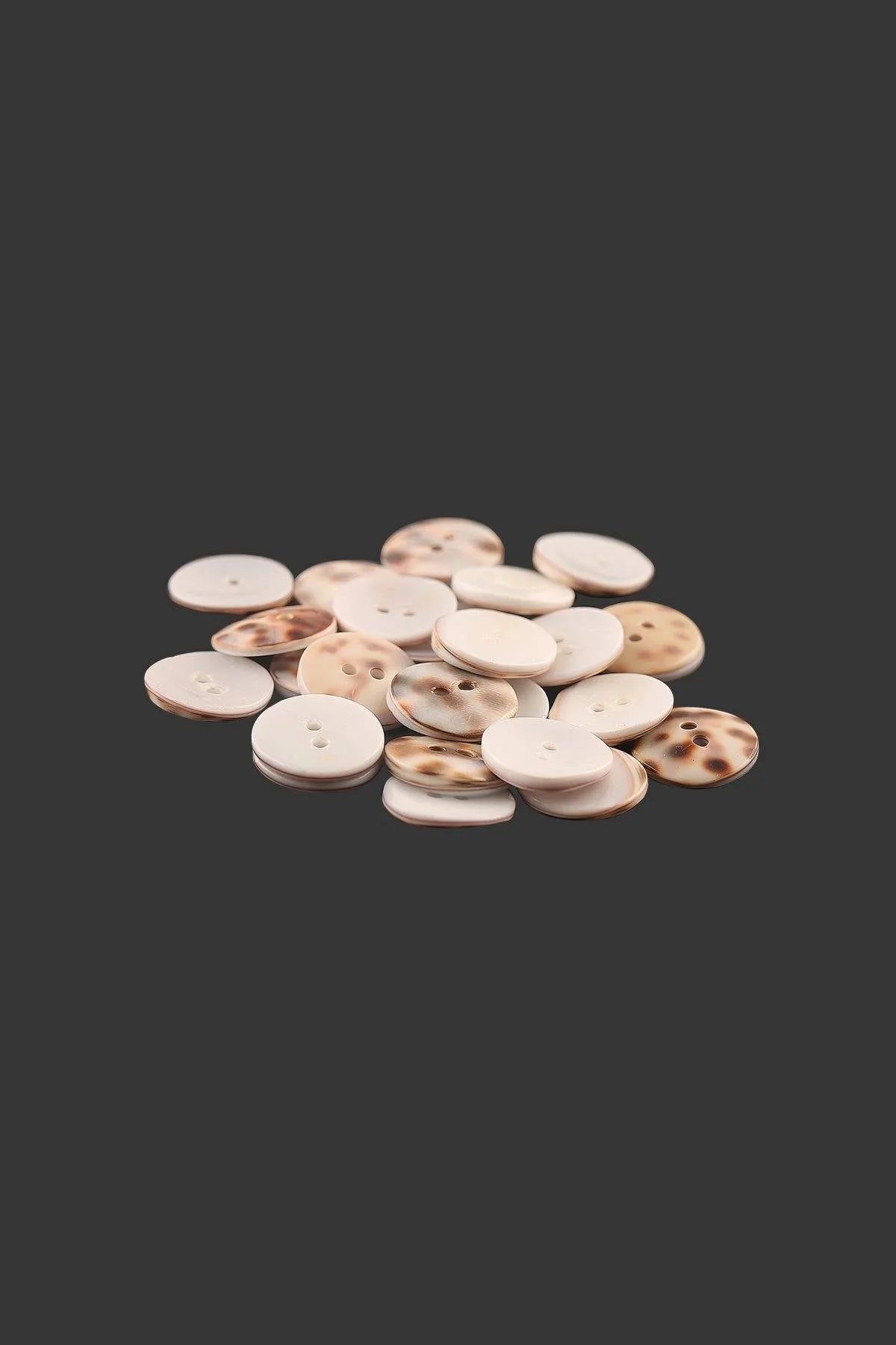 Fancy Round Shape 2-Hole Natural Button