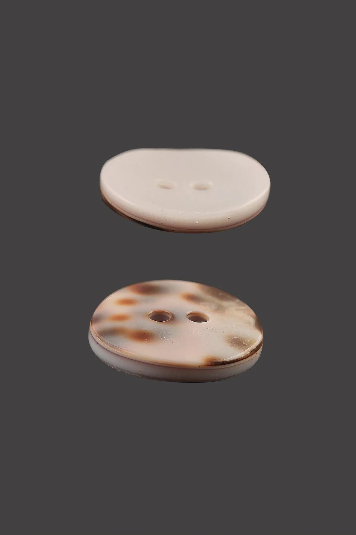 Fancy Round Shape 2-Hole Natural Button