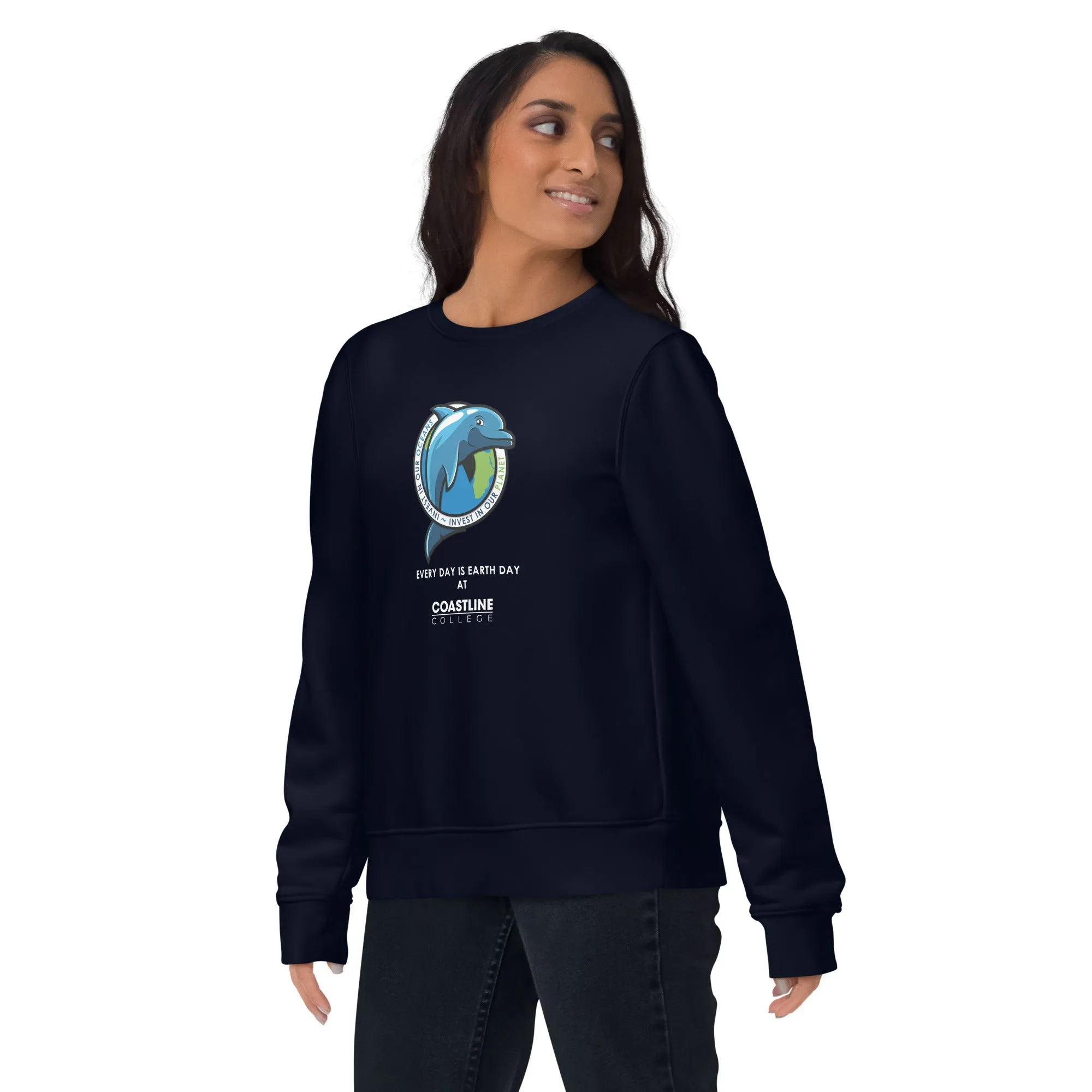 Fin Invest In Our Oceans Unisex Eco Sweatshirt - Dark Colors