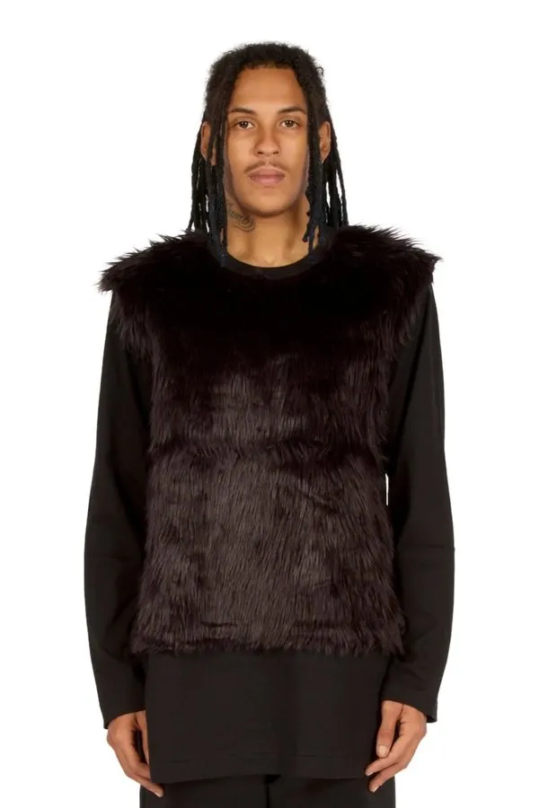 Fur Front Long Sleeve T-Shirt