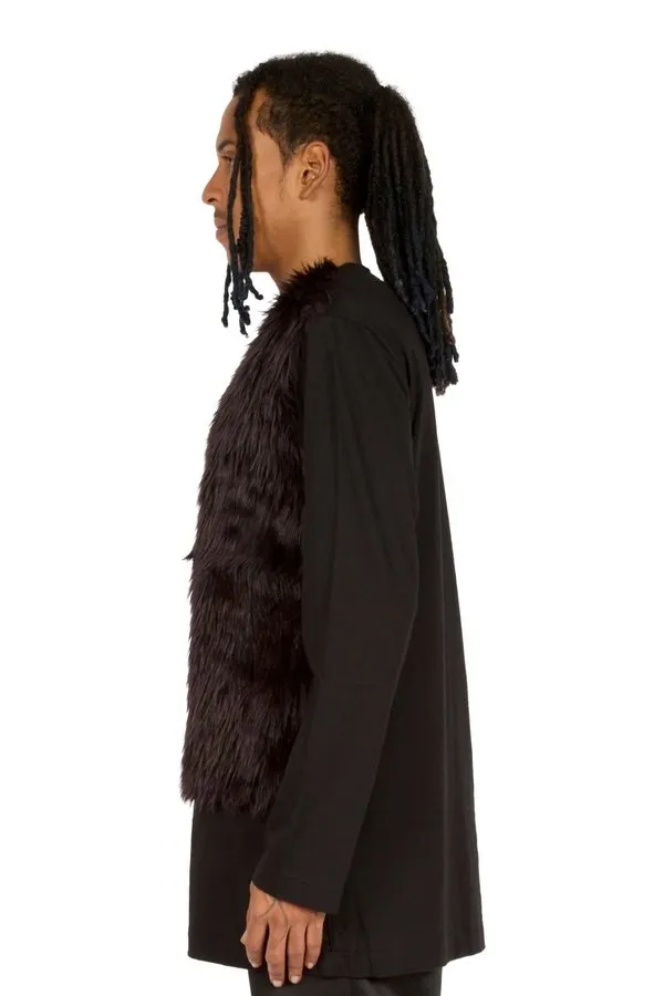 Fur Front Long Sleeve T-Shirt