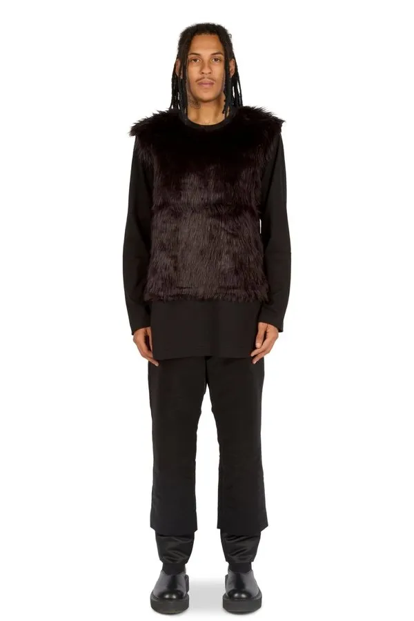 Fur Front Long Sleeve T-Shirt