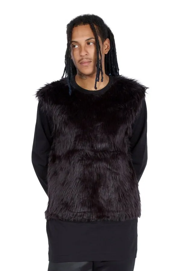 Fur Front Long Sleeve T-Shirt
