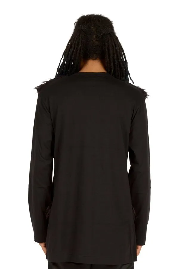 Fur Front Long Sleeve T-Shirt