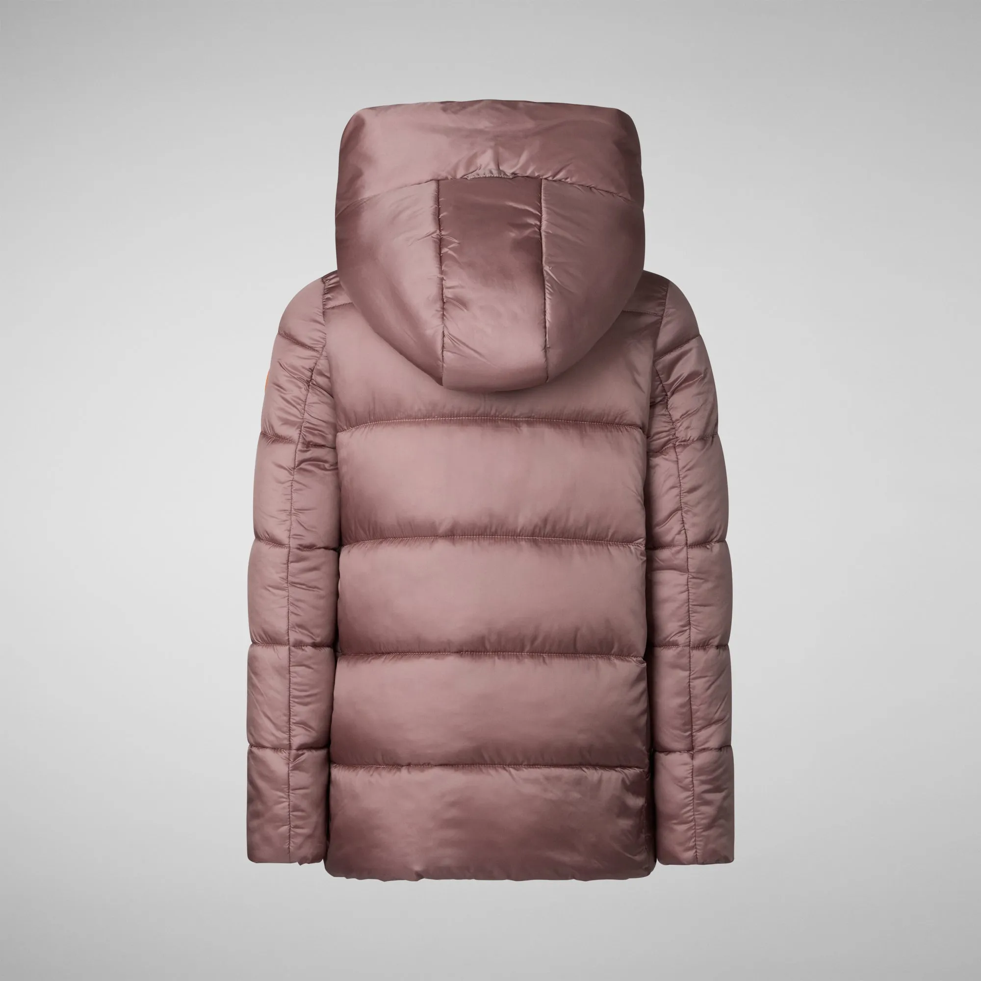 Girls' animal free puffer jacket Gracie in misty rose