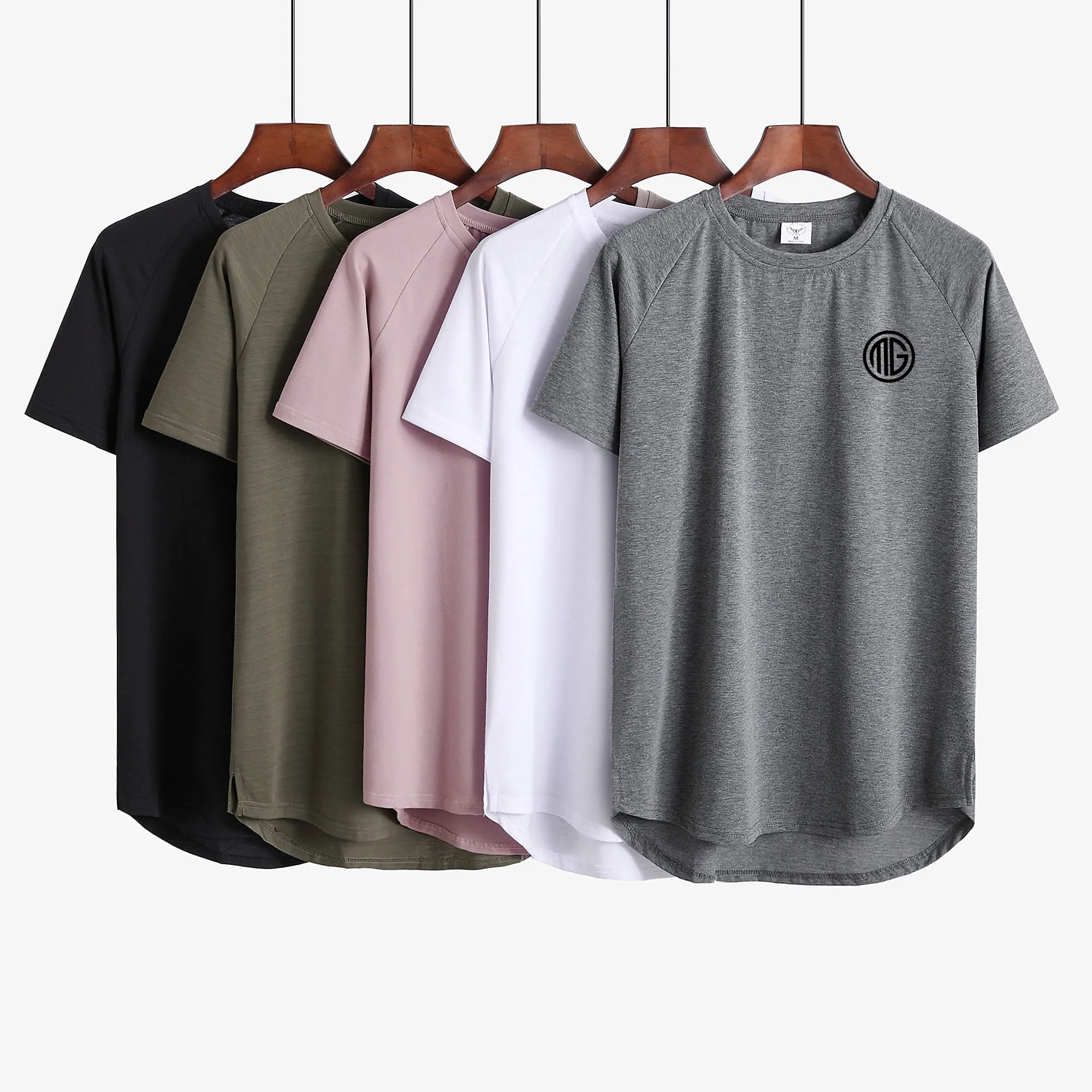 gym clothing extend hip hop street T-shirt Men's fitness bodybuilding silm fit summer Top Tees