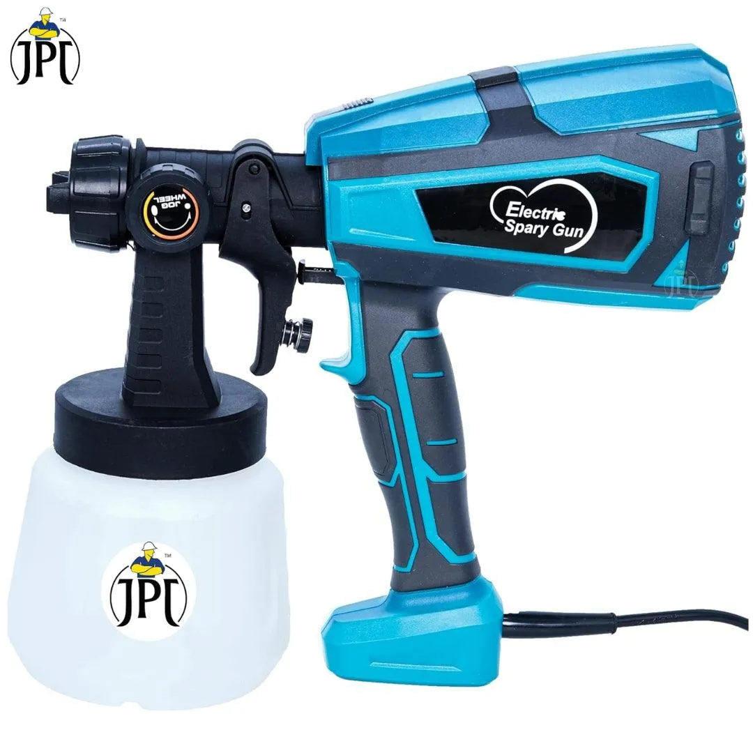 JPT 600W High Power HVLP Electric Paint Spray Machine | 3 Spray Patterns | 360° Directional Nozzle | 1000ml Detachable Container | Fast and Flawless Painting Perfection | Great Coverage and No Drips