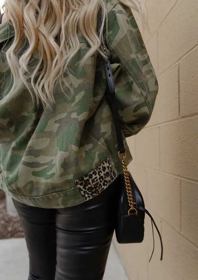 Lavish Neon Camo Denim Jacket
