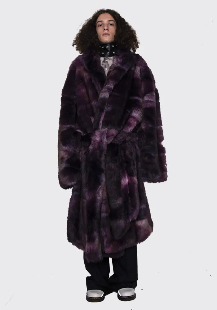 MANS AW-OUT03-003 MOTS COAT WITH BELT PURPLE