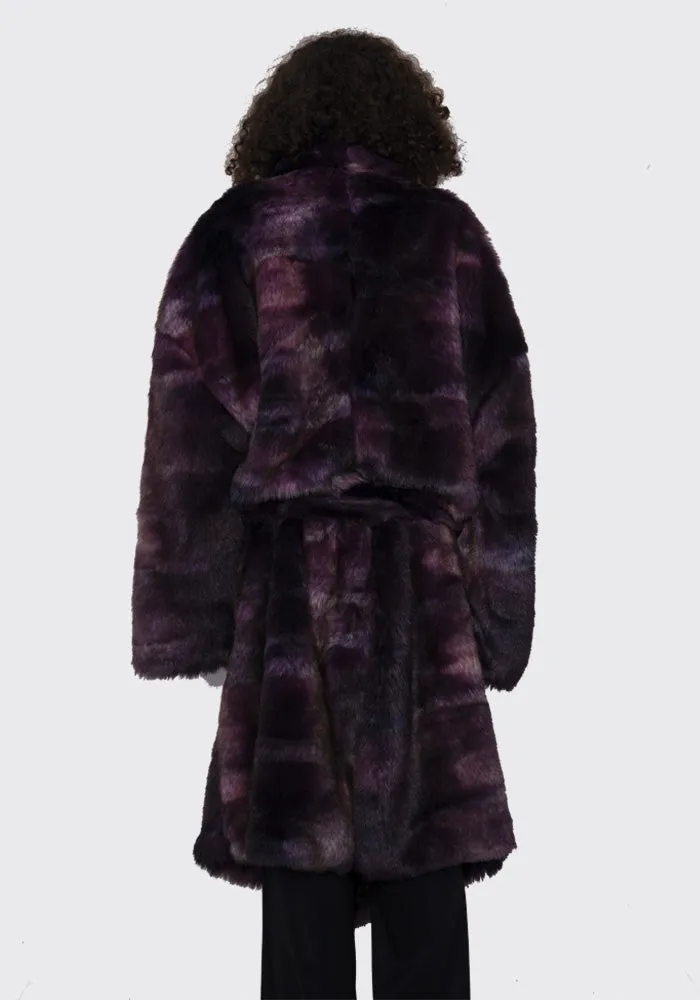 MANS AW-OUT03-003 MOTS COAT WITH BELT PURPLE