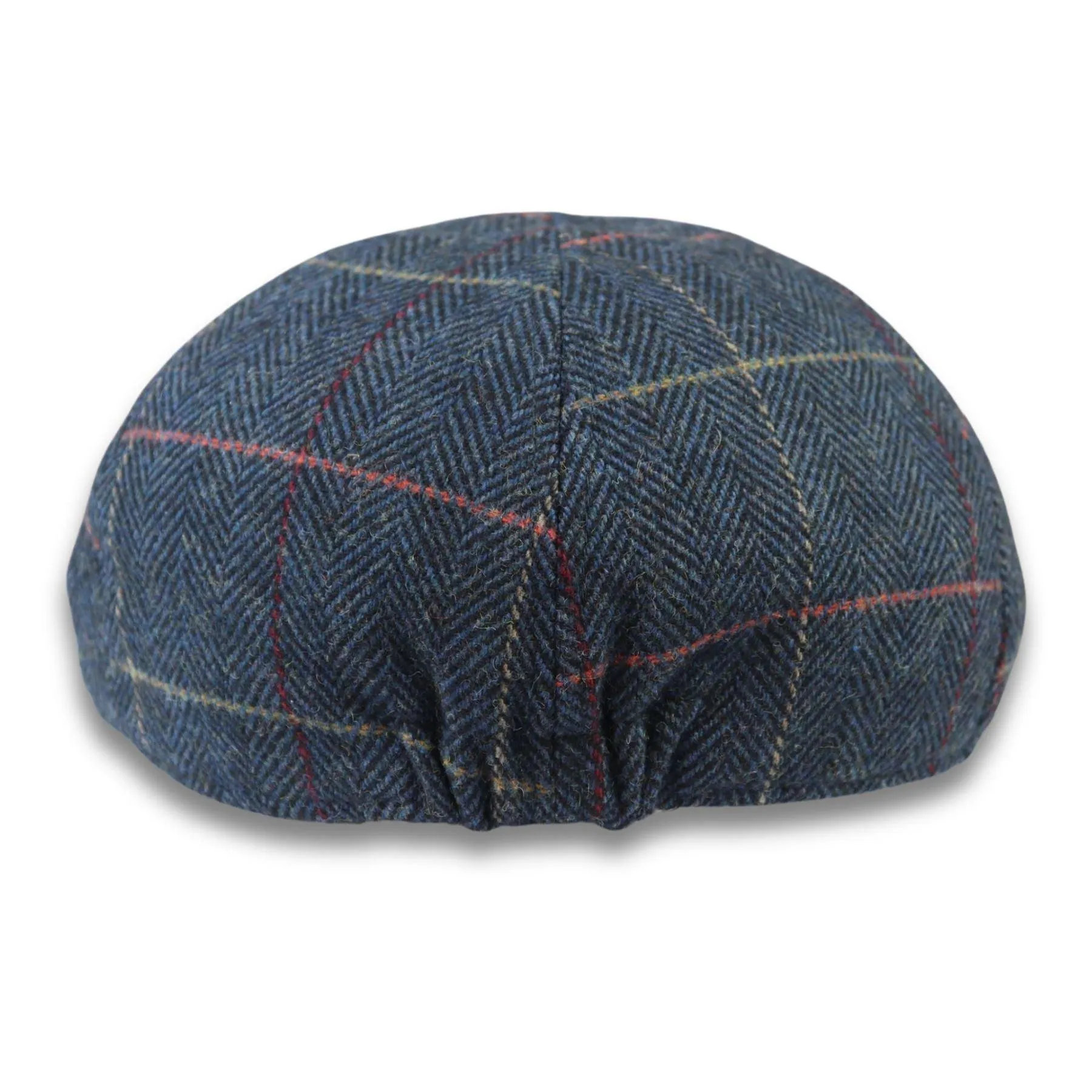 Men's Duckbill Cap Wool Blend Tweed Herringbone Check Gatsby Peaked Ivy 6 Panel Hat